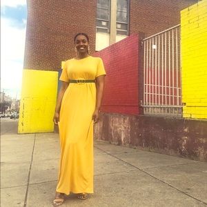 Mustard maxi dress